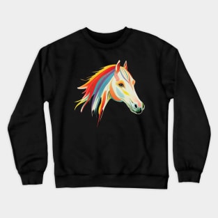 Rainbow Mare on black Crewneck Sweatshirt